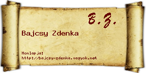 Bajcsy Zdenka névjegykártya